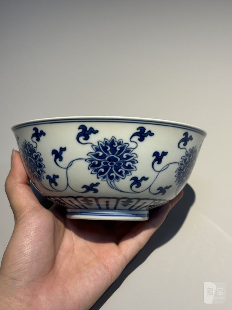    清道光 青花缠枝莲纹碗 - 图3